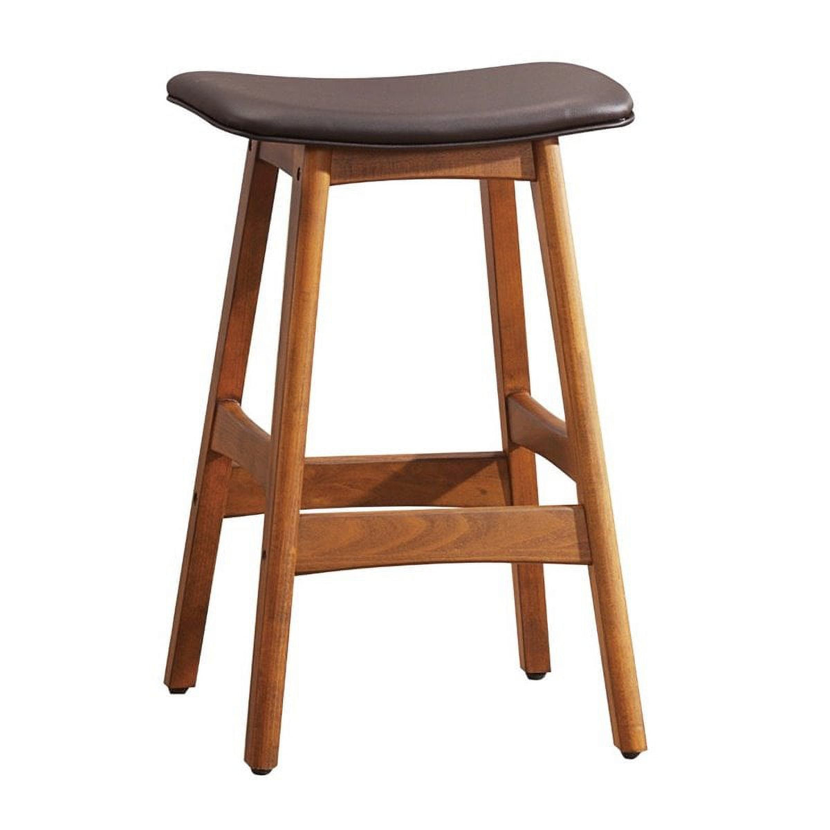 Faux Leather Counter Stool in Brown (Set of 2) P25118