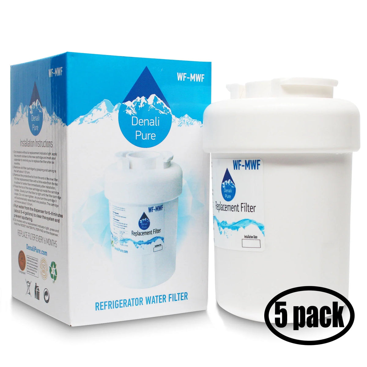 5-Pack Replacement Water Filter Cartridge F39817
