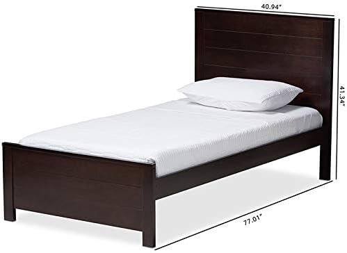 Twin Platform Bed in Espresso H2302