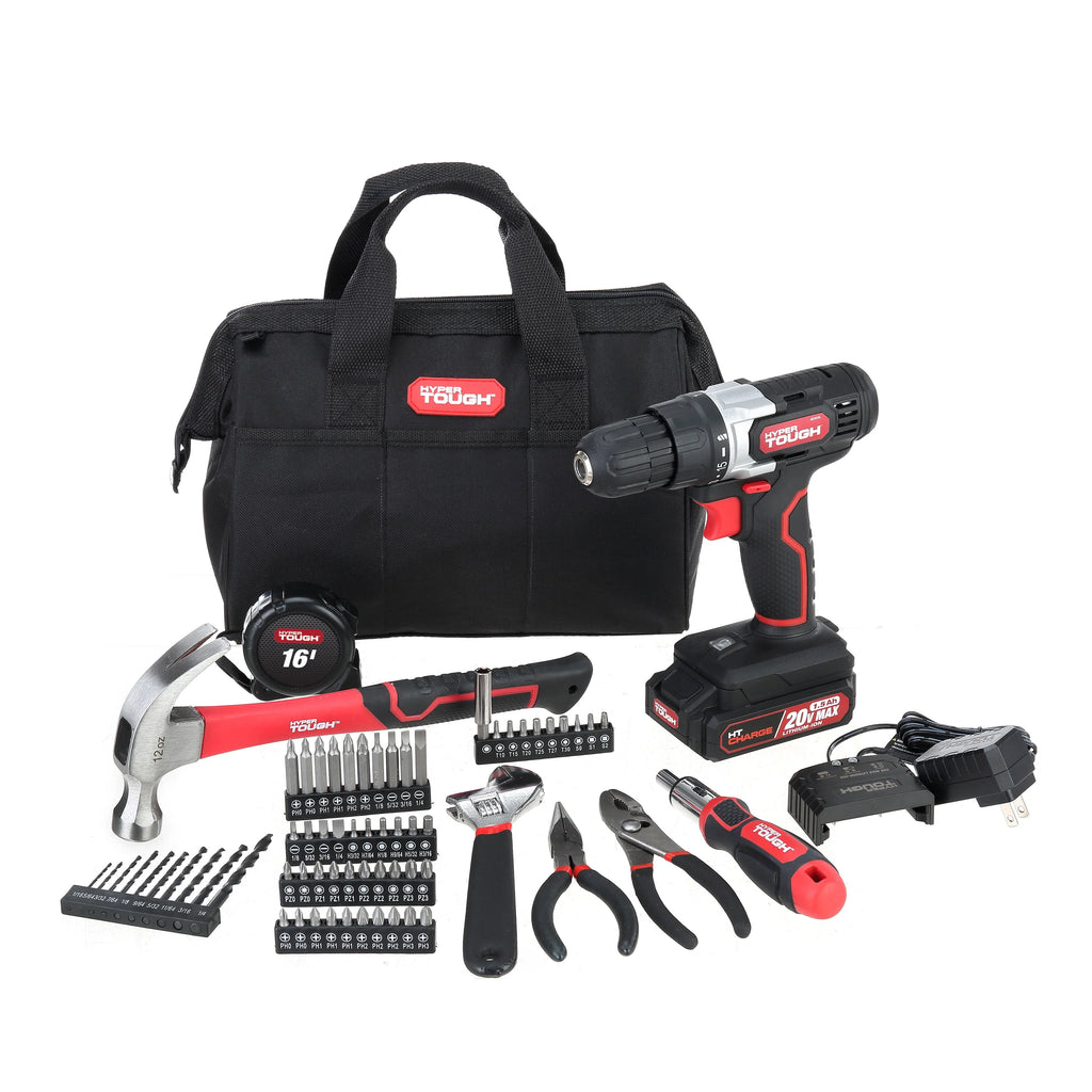 3/8 inch Cordless Drill and 70-Piece Home Tool Set K3955