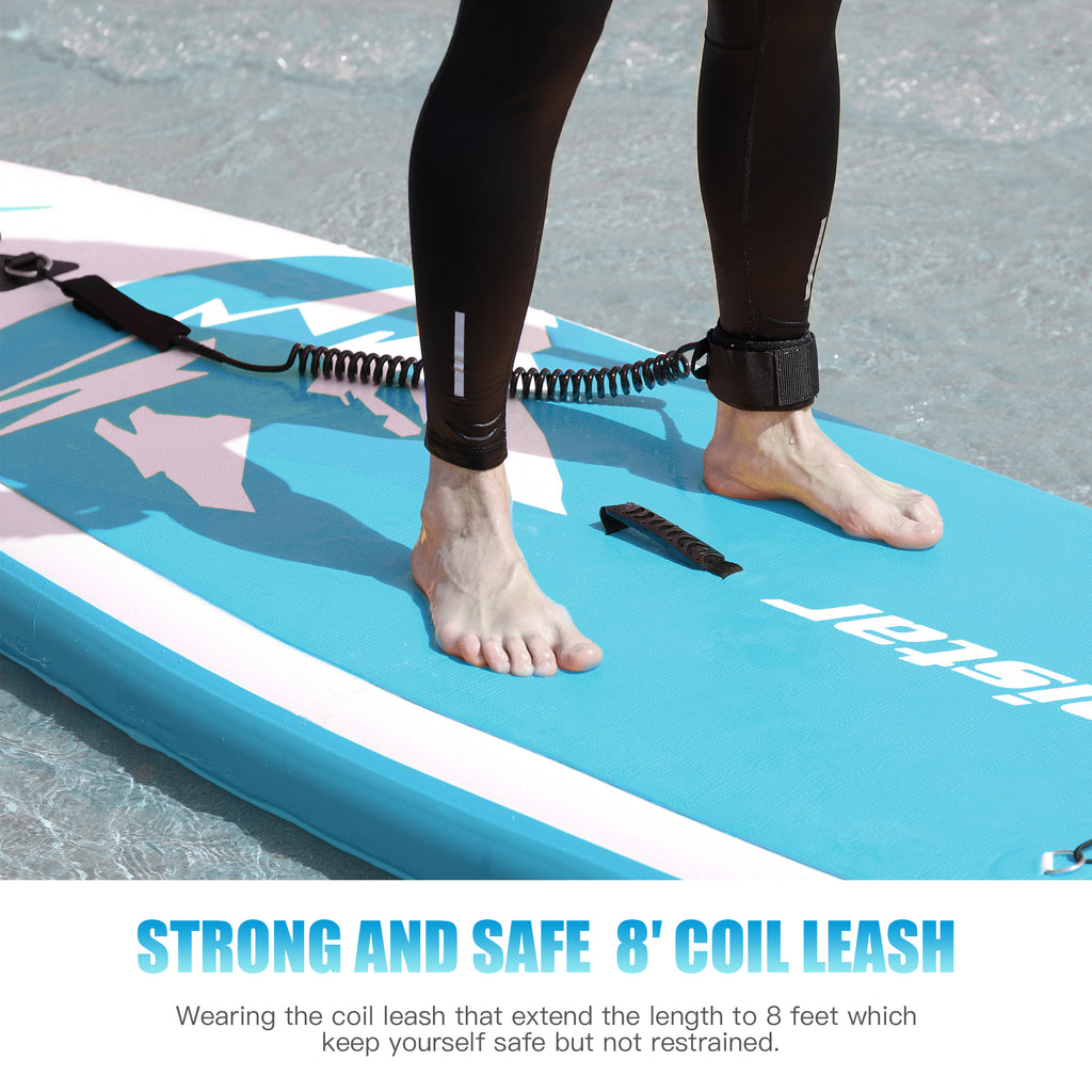 10' Inflatable Stand Up Paddle Board with Adjustable Paddle, Pump & Carrying Backpack B769648