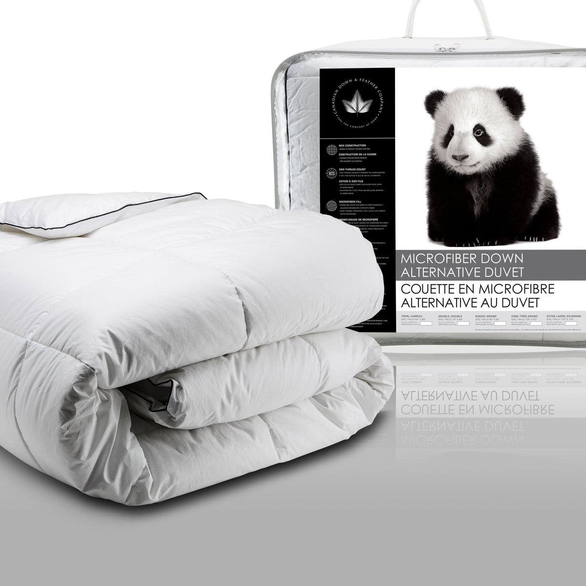 Twin White Microfiber Down-Alternative Comforter T30536