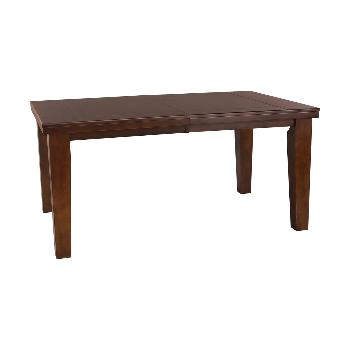 Dark Oak Rectangular Wooden Dining Table with Extension Leaf T8319
