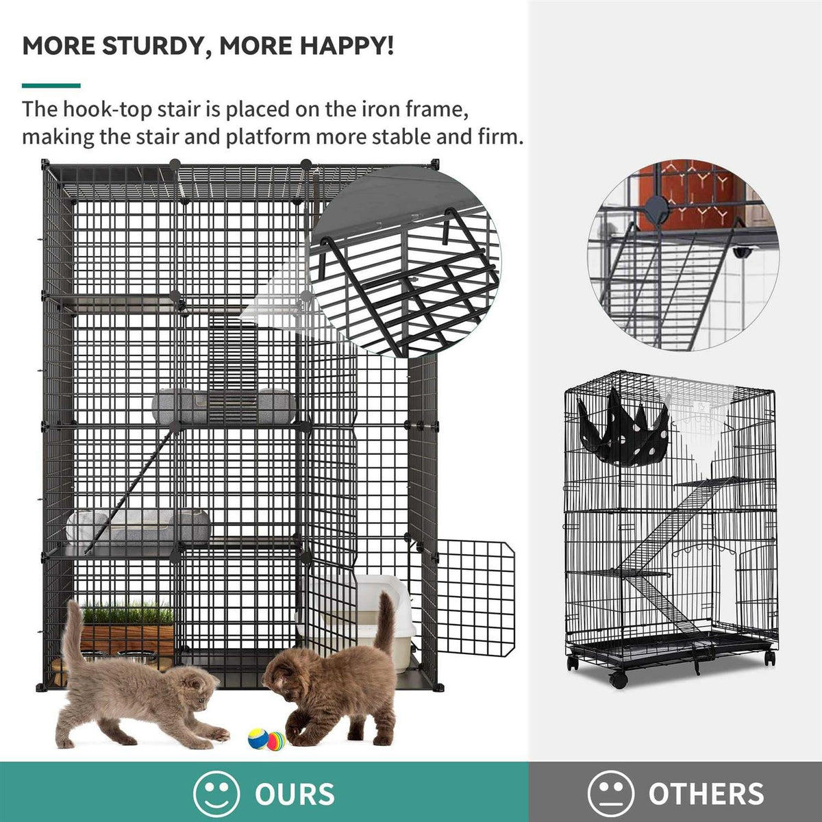 4 Tier Cat Hammock Cat Enclosure J77798