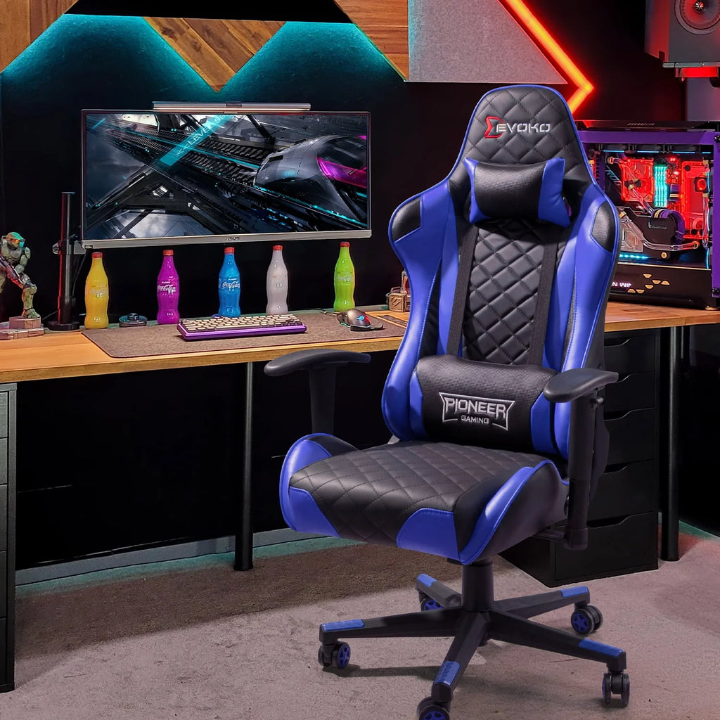 Red Ergonomic Gaming Chair with Headrest and Lumbar Support Z9168