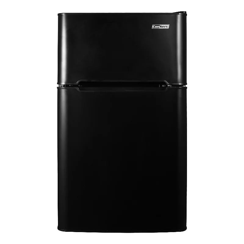 2 Door Mini Freestanding Refrigerator with Freezer in Black G9618