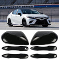 Black Side Door Mirror Caps and Door Handle Covers for Toyota Camry B6904
