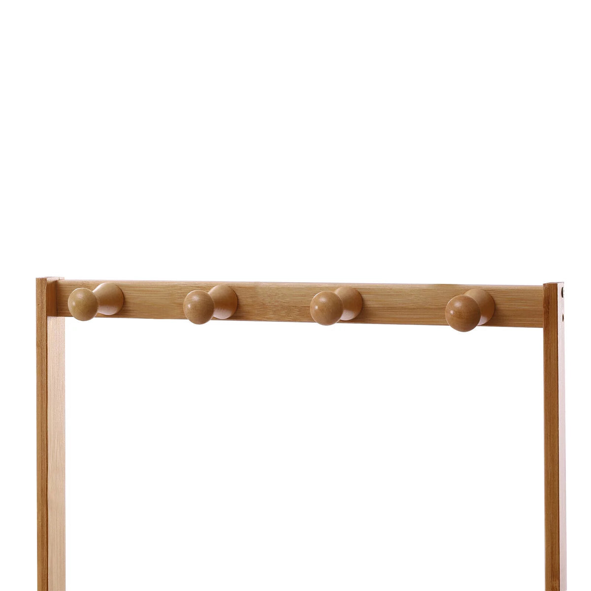 Bamboo Coat Hat Rack Shoe Bench with 8 Hooks V281079